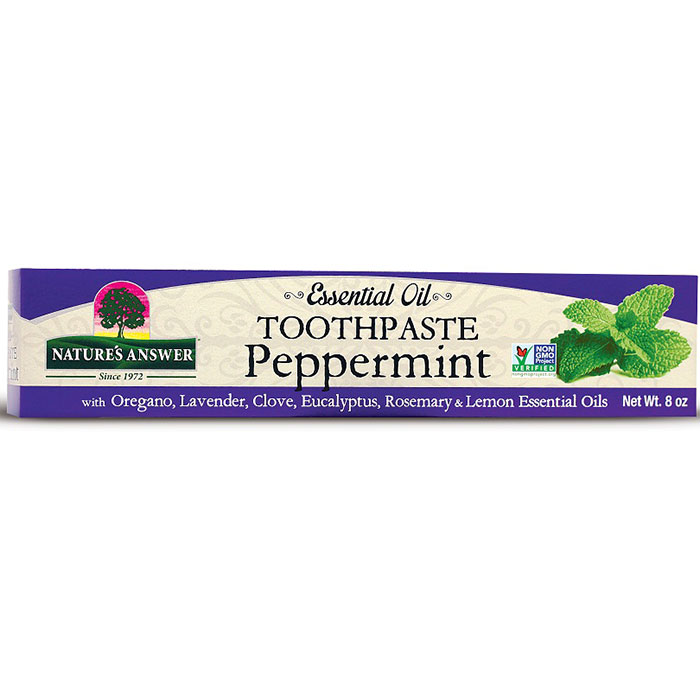 Essential Oil Toothpaste - Peppermint, 8 oz, Natures Answer
