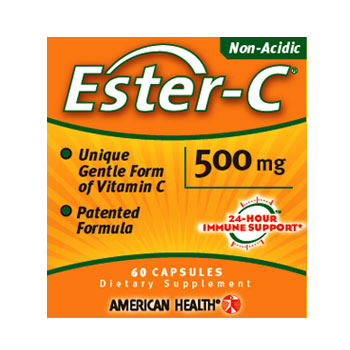 American Health Ester-C 500 mg, 60 Capsules, American Health