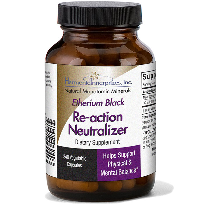 Etherium Black 300 mg, 240 Vegetarian Capsules, Harmonic Innerprizes