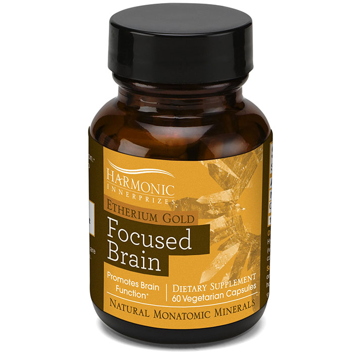 Etherium Gold, Focused Brain, 60 Vegetarian Capsules, Harmonic Innerprizes