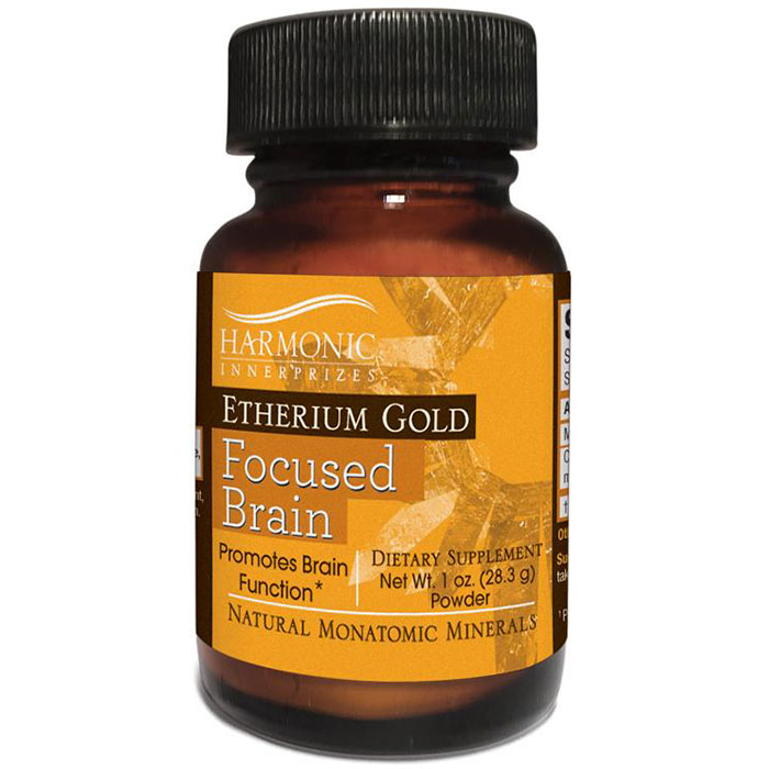 Etherium Gold Powder, Focused Brain, 1 oz, Harmonic Innerprizes