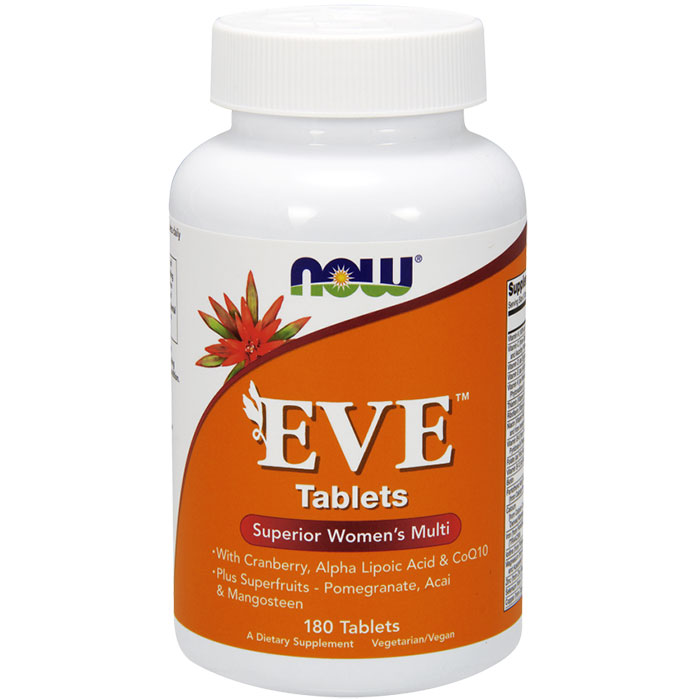 Eve Womens Multiple Vitamin, Value Size, 180 Tablets, NOW Foods