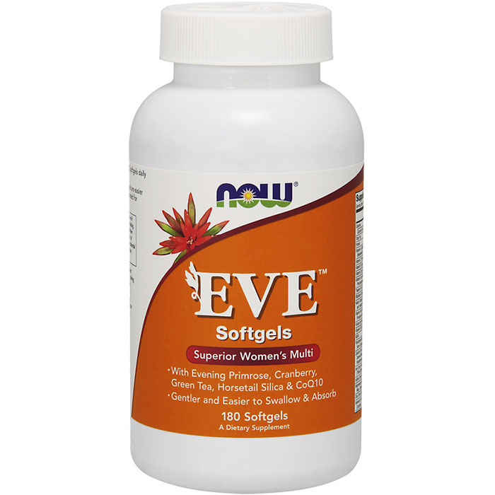 Eve Womens Multiple Vitamin Softgels, Value Size, 180 Softgels, NOW Foods