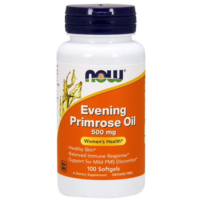 Evening Primrose Oil 500mg 100 Softgels, NOW Foods