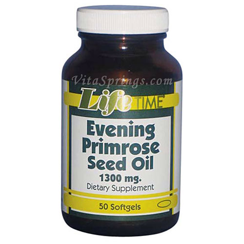 Evening Primrose Oil 1300 mg, 50 Softgels, LifeTime