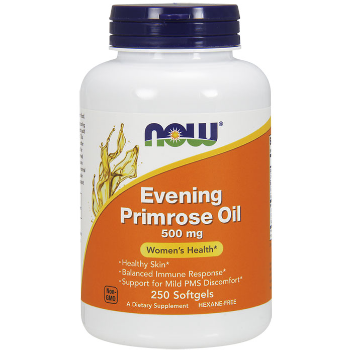Evening Primrose Oil 500mg 250 Softgels, NOW Foods