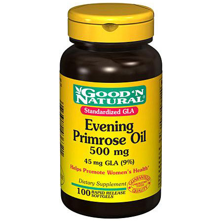 Good 'N Natural Evening Primrose Oil 500 mg, 45 mg GLA (9%), 100 Softgels, Good 'N Natural