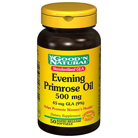 Good 'N Natural Evening Primrose Oil 500 mg, 45 mg GLA (9%), 50 Softgels, Good 'N Natural