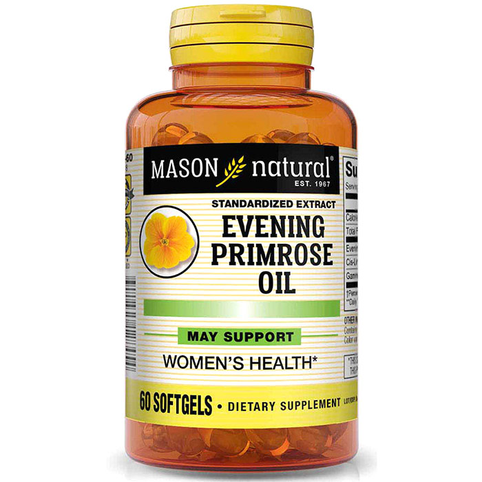 Mason Natural Evening Primrose Oil, 60 Softgels, Mason Natural