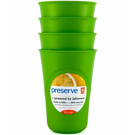 Everyday Cups, Apple Green, 16 oz x 4 Pack, Preserve