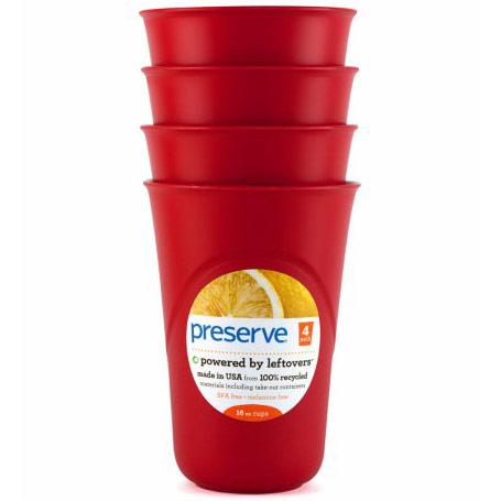 Preserve Everyday Cups, Pepper Red, 16 oz x 4 Pack, Preserve