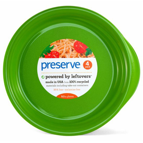 Preserve Everyday Plates, Apple Green, 4 Pack, Preserve