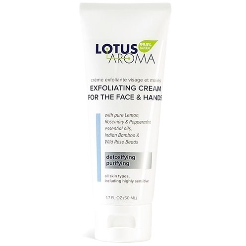Lotus Aroma Exfoliating Cream for the Face & Hands, 1.7 oz, Lotus Aroma