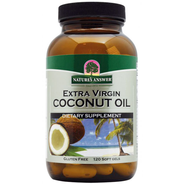 Extra Virgin Coconut Oil Soft Gel, 120 Softgels, Natures Answer