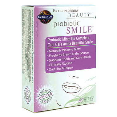 Garden of Life Extraordinary Beauty, Probiotic Smile, 60 Probiotic Mints, Garden of Life