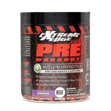 Extreme Edge Pre Workout Formula, Savage Lemon Flavor, 1.32 lb, Bluebonnet Nutrition