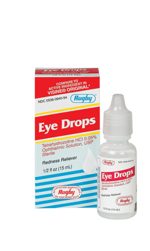 Eye Drops Tetrahydrozoline HCI 0.05%, 15 ml, Watson Rugby
