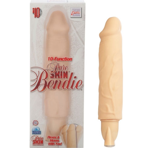 10-Function Pure Skin Bendie, Realistic Vibrator, California Exotic Novelties