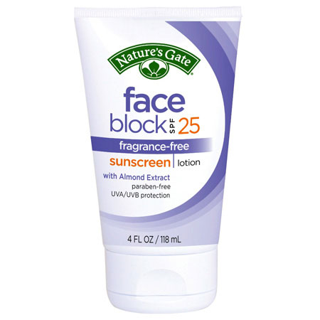 Nature's Gate Face Block SPF 25 Sunscreen Lotion, 4 oz, Nature's Gate