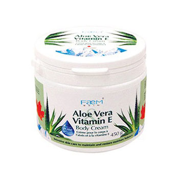 Faem Skin Aloe Vera & Vitamin E Body Cream, 450 g, Bill Natural Sources