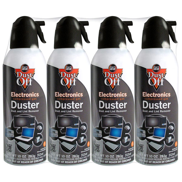 Falcon Dust-Off Electronics Compressed Gas Duster, 10 oz x 4 Pack