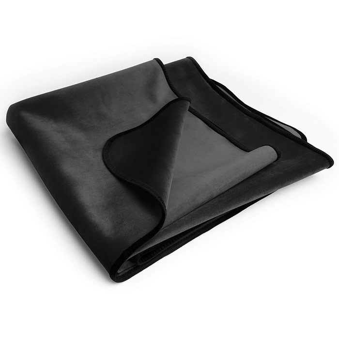 Fascinator Throw - Moisture-Proof Sensual Blanket - King Size, Microvelvet Black, Liberator Bedroom Adventure Gear
