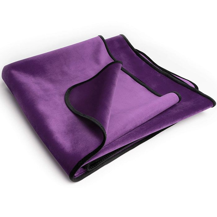 Fascinator Throw - Moisture-proof Sensual Blanket, Travel Size, Microvelvet Aubergine, Liberator Bedroom Adventure Gear
