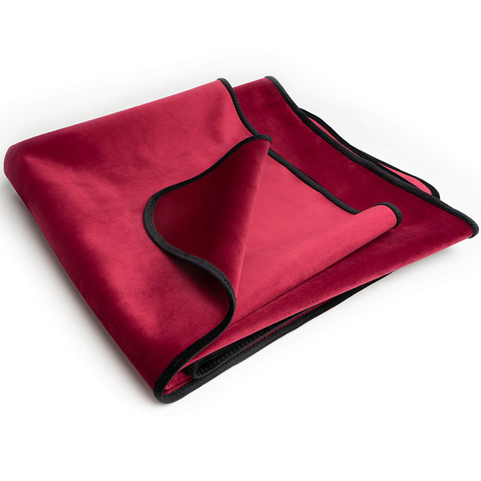 Fascinator Throw - Moisture-proof Sensual Blanket, Travel Size, Microvelvet Merlot, Liberator Bedroom Adventure Gear