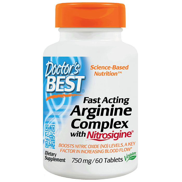 Fast Acting Arginine Complex with Nitrosigine, 60 Tablets, Doctors Best