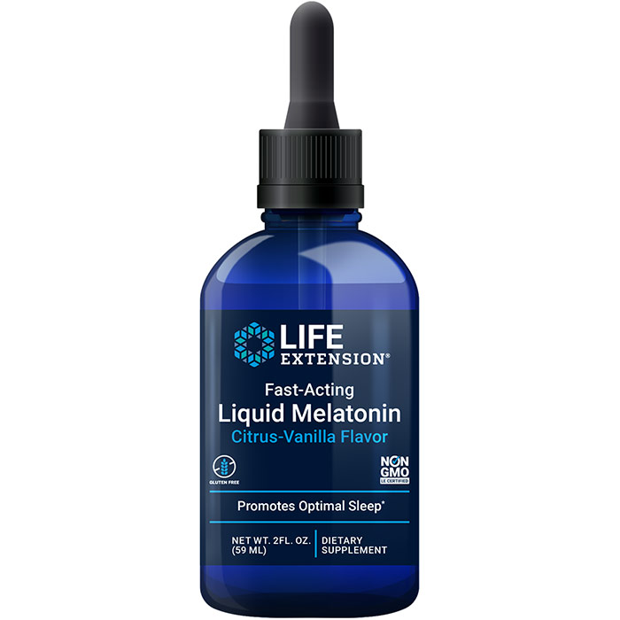 Fast-Acting Liquid Melatonin, Natural Citrus Vanilla Flavor, 2 oz, Life Extension
