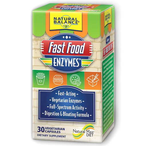 Fast Food Enzymes, 30 Veggie Caps, Natural Balance