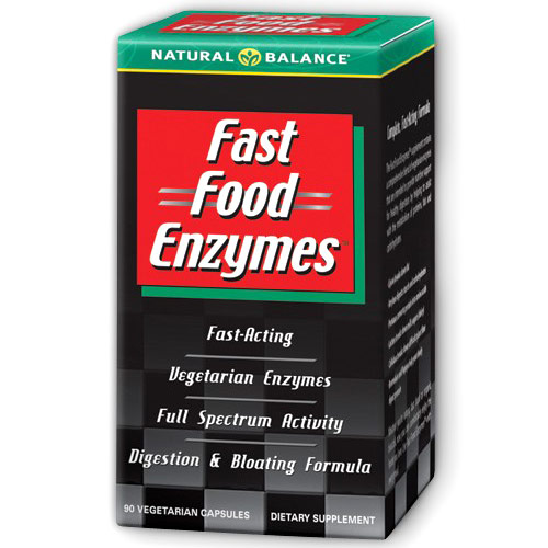 Natural Balance Fast Food Enzymes, 90 Veggie Caps, Natural Balance