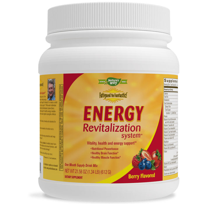 Fatigued to Fantastic! Energy Revitalization System Drink Mix, Berry Splash, 21.6 oz, Enzymatic Therapy