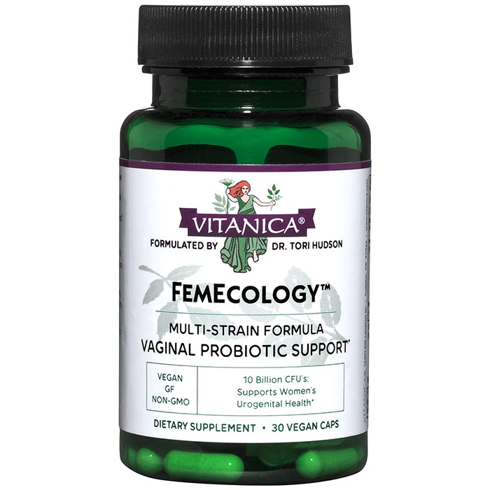 FemEcology, Vaginal & Intestinal Probiotic, 30 Vegetarian Capsules, Vitanica