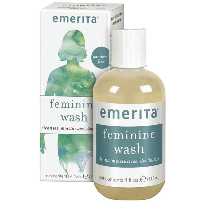 Feminine Cleansing & Moisturizing Wash, 4 oz, Emerita