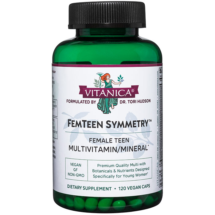 FemTeen Symmetry, Teen Multivitamin & Mineral, 120 Vegetarian Capsules, Vitanica