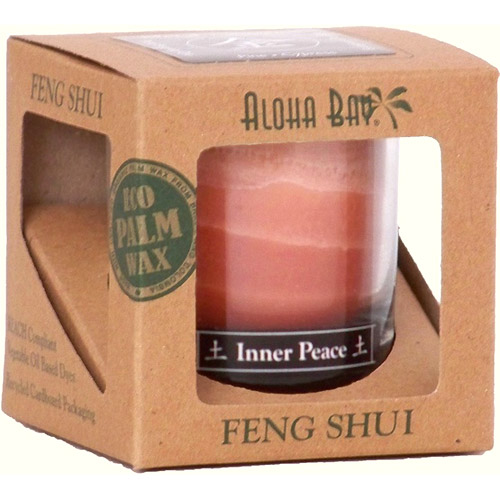 Feng Shui Jar Candle in Gift Box, with Pure Essential Oils, Earth Inner Peace (Light Brown), 2.5 oz, Aloha Bay