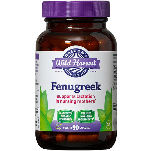 Fenugreek, Organic, Value Size, 180 Capsules, Oregons Wild Harvest