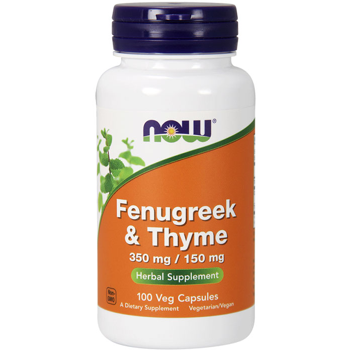 Fenugreek & Thyme 350 mg / 150 mg, 100 Vegetarian Capsules, NOW Foods
