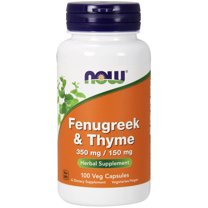Fenugreek & Thyme 500mg 100 Caps, NOW Foods happyhealthyou6