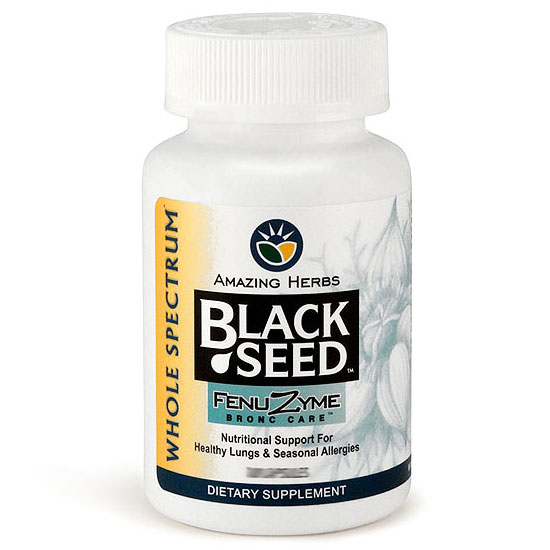 Black Seed Fenuzyme Bronc Care, 60 Capsules, Amazing Herbs