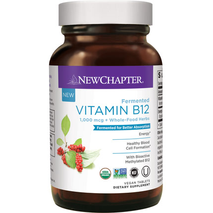 Fermented Vitamin B12, 30 Vegan Tablets, New Chapter