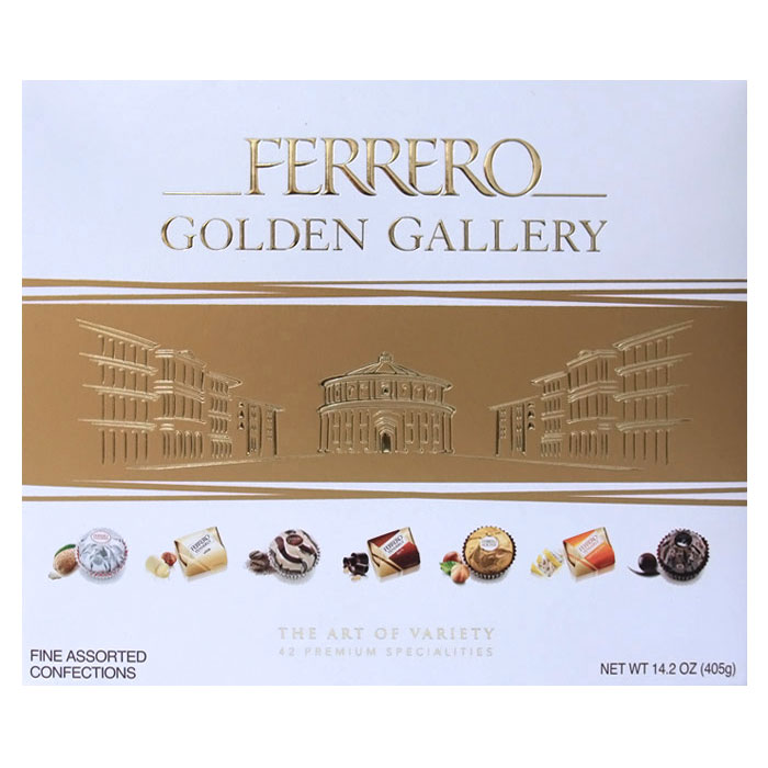 Ferrero Golden Gallery Chocolates Gift Box, Value Size, 14.2 oz (405 g)