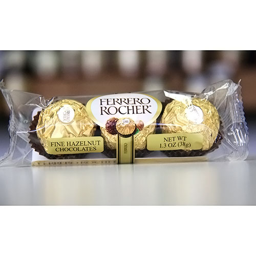 Ferrero Ferrero Rocher Fine Hazelnut Chocolates, 1.3 oz (38 g)/Pack