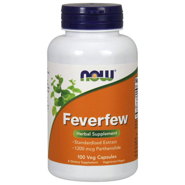 NOW Foods Feverfew 400mg 100 Caps, NOW Foods