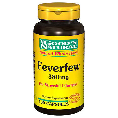 Good 'N Natural Feverfew 380 mg, 100 Capsules, Good 'N Natural