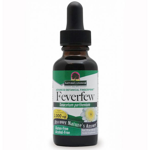 Feverfew Leaf Extract Liquid Alcohol-Free, 1 oz, Natures Answer