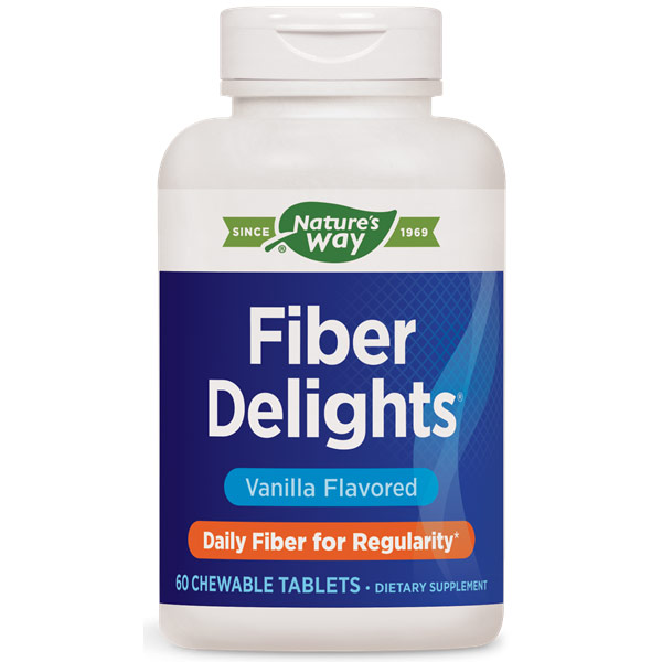 Fiber Delights, Vanilla, 60 Chewable Tablets, Enzymatic Therapy