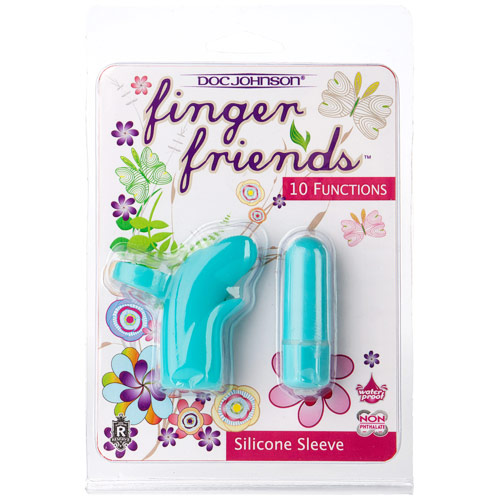 Finger Friends Massager Vibrator, Blossom, Seafoam, Doc Johnson
