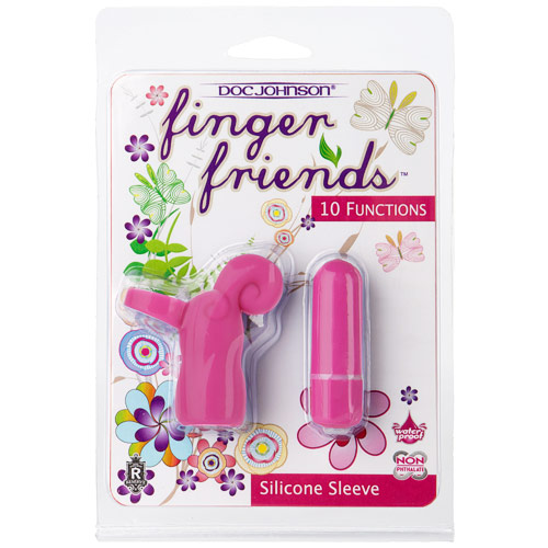 Finger Friends Massager Vibrator, Curly Cue, Fuchsia, Doc Johnson